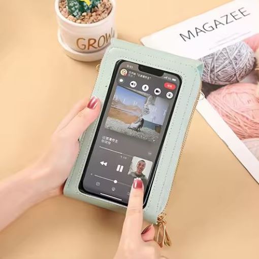 Combo x3 carteras porta celular con ventana táctil
