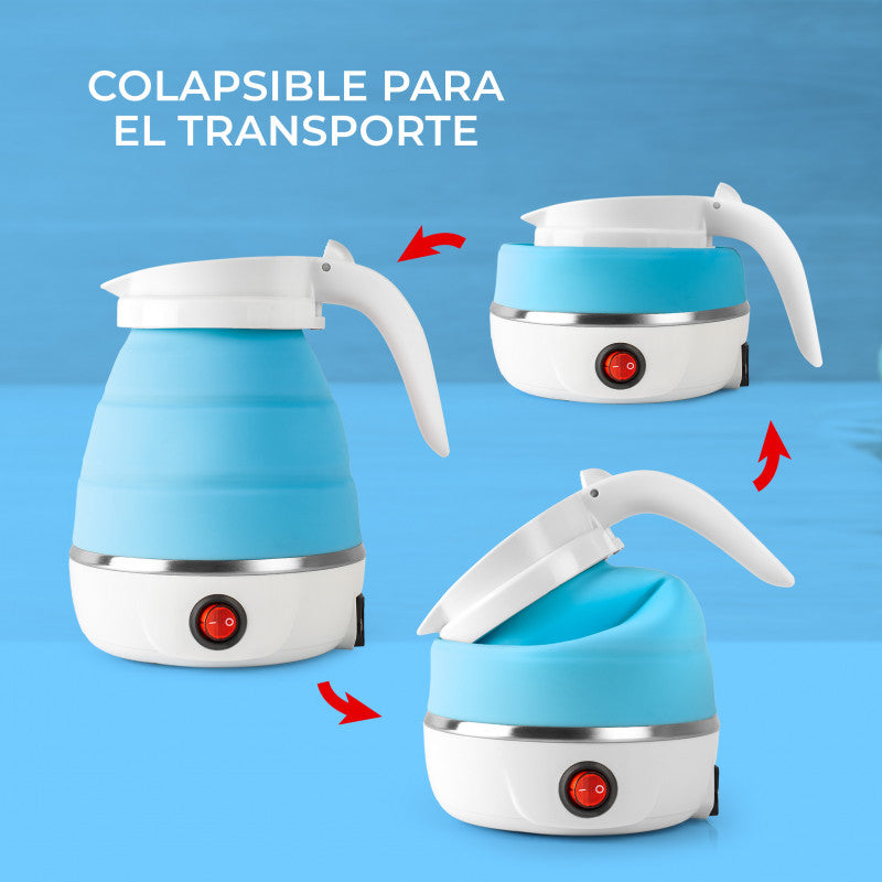 Hervidor eléctrico plegable de silicona