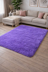Tapete peludo morado