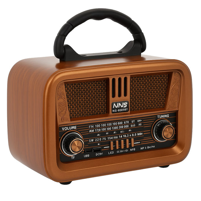 Radio vintage Bluetooth · AM/FM con parlante